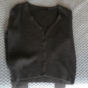 Brandy grey button up